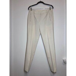 Akris Punto Womens Pants Size 8 Cream Pleated Trouser
